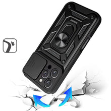 For iPhone 16 PRO MAX Case Lens Cover Magnetic Ring Stand Hybrid +Tempered Glass