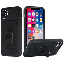 For Apple iPhone 11 Camera Lens Cover Magnetic Ring Stand Hybrid Case Cover