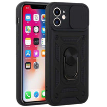 For Apple iPhone 11 Camera Lens Cover Magnetic Ring Stand Hybrid Case Cover