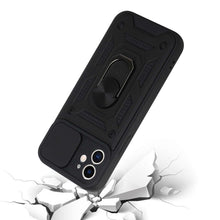 For iPhone 15 Case Camera Lens Cover Magnetic Ring Stand + 2 Tempered Glass