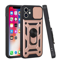 For Apple iPhone 11 Camera Lens Cover Magnetic Ring Stand Hybrid Case Cover