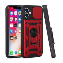 For iPhone SE 3/SE 2 iPhone 8/7 Case Camera Lens Cover RingStand +Tempered Glass