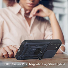 For Samsung Galaxy S22 ELITE Camera Push Magnetic Ring Stand Hybrid Case Cover