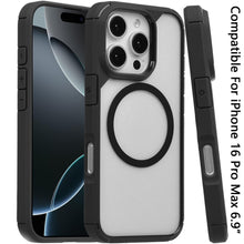 For iPhone 16 PRO MAX Case Magnetic Circle Rugged Thick Layered + Tempered Glass