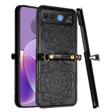 For Motorola Razr 2025/2024 Case Embossed Design Vegan Leather Phone Cover
