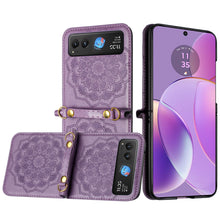 For Motorola Razr 2025/2024 Case Embossed Design Vegan Leather Phone Cover