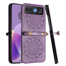 For Motorola Razr 2025/2024 Case Embossed Design Vegan Leather Phone Cover