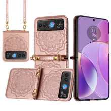 For Motorola Razr 2025/2024 Case Embossed Design Vegan Leather Phone Cover