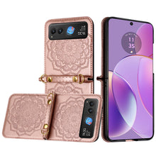 For Motorola Razr 2025/2024 Case Embossed Design Vegan Leather Phone Cover