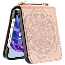 For Motorola Razr+ Plus 2024 Case Embossed Design Vegan Leather Phone Cover
