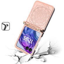 For Motorola Razr+ Plus 2024 Case Embossed Design Vegan Leather Phone Cover