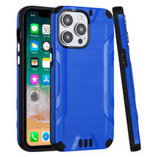 For iPhone 15 PRO Case Exclusive Tough Metallic Hybrid Cover + 2 Tempered Glass