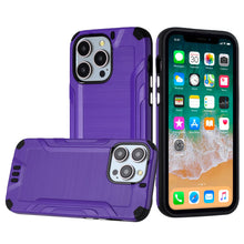 For iPhone 15 PLUS Case Exclusive Tough Metallic Hybrid Cover + 2 Tempered Glass