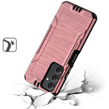 For Samsung A25 5G Case Metallic Brushed Design Shockproof Cover +Tempered Glass