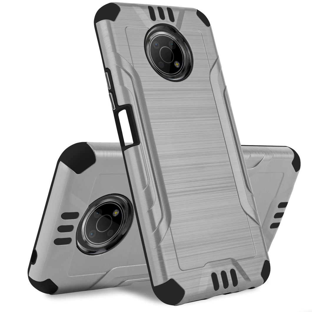 For Nokia G300 5G Heavy Duty Metallic Tough ShockProof Premium Hybrid Case Cover