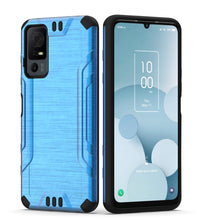 For TCL 40 XL Case Strong Tough Brushed Metallic Design Shockproof Hybrid Cover