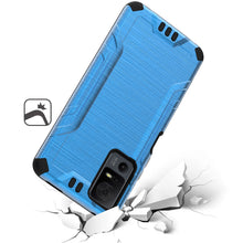 For TCL 40 XL Case Strong Tough Brushed Metallic Design Shockproof Hybrid Cover