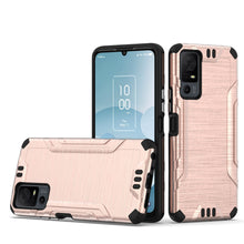 For TCL 40 XL Case Strong Tough Brushed Metallic Design Shockproof Hybrid Cover
