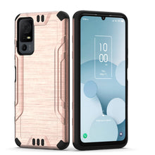 For TCL 40 XL Case Strong Tough Brushed Metallic Design Shockproof Hybrid Cover