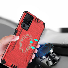 For TCL 40 XL Case Strong Tough Brushed Metallic Design Shockproof Hybrid Cover