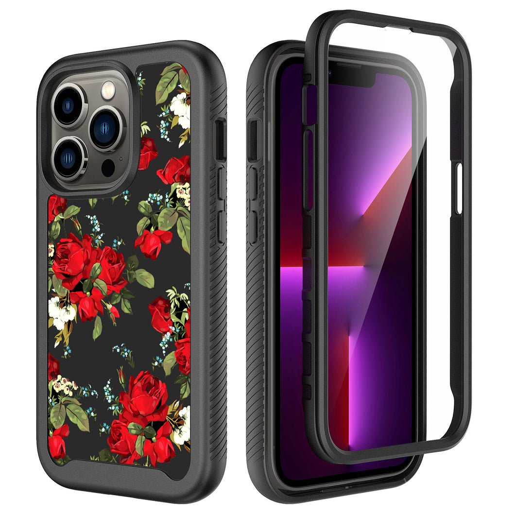 For iPhone 14 PRO Case Dual Layer ShockProof Trendy Design Hybrid Phone Cover