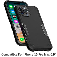 For iPhone 16 PRO MAX Case Rugged Grip Design Shockproof Cover + Tempered Glass