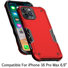 For iPhone 16 PRO MAX Case Rugged Grip Design Shockproof Cover + Tempered Glass