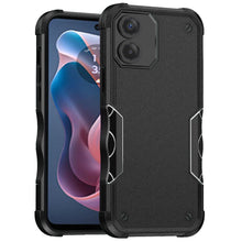 For Moto G Play 2024 Case Tough Grip Design Shockproof Hybrid + Tempered Glass