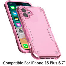 For iPhone 16 Plus 6.7in Case Rugged Grip Design Shockproof + Tempered Glass