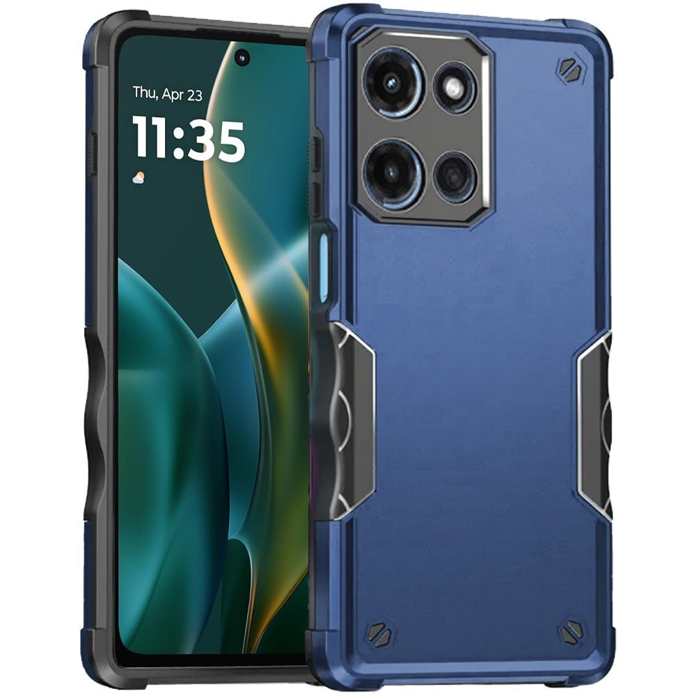 For Moto G Stylus 2025 Case Tough Grip Design Shockproof Hybrid + Tempered Glass