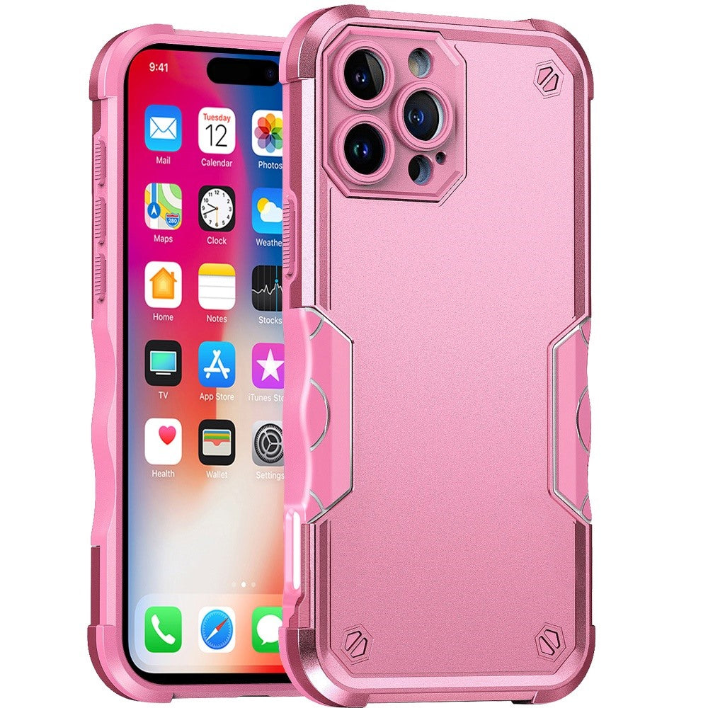 For iPhone 16 Pro 6.3in Case Rugged Grip Design Shockproof Cover +Tempered Glass