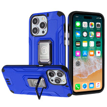 For iPhone 15 PRO Case Shockproof Hybrid With Ring Stand + 2 Tempered Glass