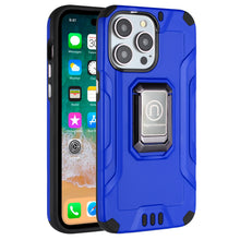 For iPhone 15 PRO Case Shockproof Hybrid With Ring Stand + 2 Tempered Glass