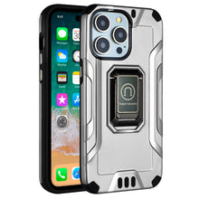 For iPhone 15 Case Metallic Cover Metal Magnetic Stand Cover + 3 Tempered Glass