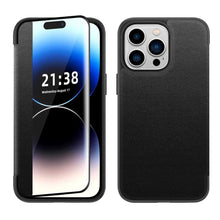 For iPhone 14 PRO Case PU Faux Leather Clear View Window Flap Phone Cover