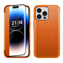 For iPhone 14 PRO Case PU Faux Leather Clear View Window Flap Phone Cover