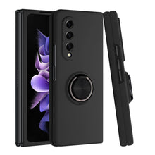 For Samsung Galaxy Z Fold 6 Case Rubberized Matte Magnetic Ring Stand Hybrid