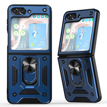 For Samsung Z Flip5 Case Ring Stand Hybrid with Push-up Camera Protector Cover