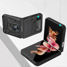 For Samsung Galaxy Z Flip 6 Case Camera Push Magnetic Ring Stand Phone Cover