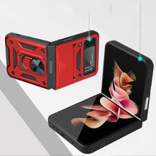 For Samsung Galaxy Z Flip 6 Case Camera Push Magnetic Ring Stand Phone Cover