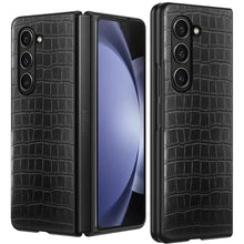 For Samsung Galaxy Z Fold 6 Case Vegan Leather Croc Design Hard Snap On Cover