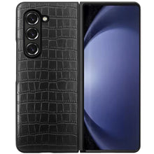 For Samsung Galaxy Z Fold 6 Case Vegan Leather Croc Design Hard Snap On Cover