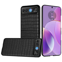 For Motorola Razr 2025/2024 Case Vegan Leather Croc Design Hard SnapOn Cover