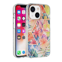 For iPhone 14 PRO Case Floral IMD Chrome Design Shockproof Hybrid Phone Cover