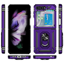 For Samsung Z Flip5 Case Rugged Shockproof Cover Magnetic Ring Doubles as Stand