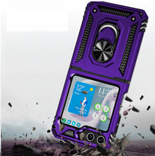 For Samsung Z Flip5 Case Rugged Shockproof Cover Magnetic Ring Doubles as Stand