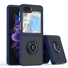 For Samsung Z Flip5 Case Rugged Phone Cover with Magnetic Ring doubles as Stand