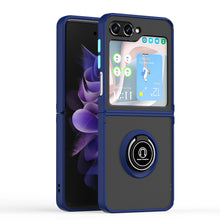 For Samsung Z Flip5 Case Rugged Phone Cover with Magnetic Ring doubles as Stand