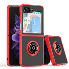 For Samsung Z Flip5 Case Rugged Phone Cover with Magnetic Ring doubles as Stand