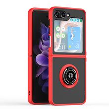 For Samsung Z Flip5 Case Rugged Phone Cover with Magnetic Ring doubles as Stand